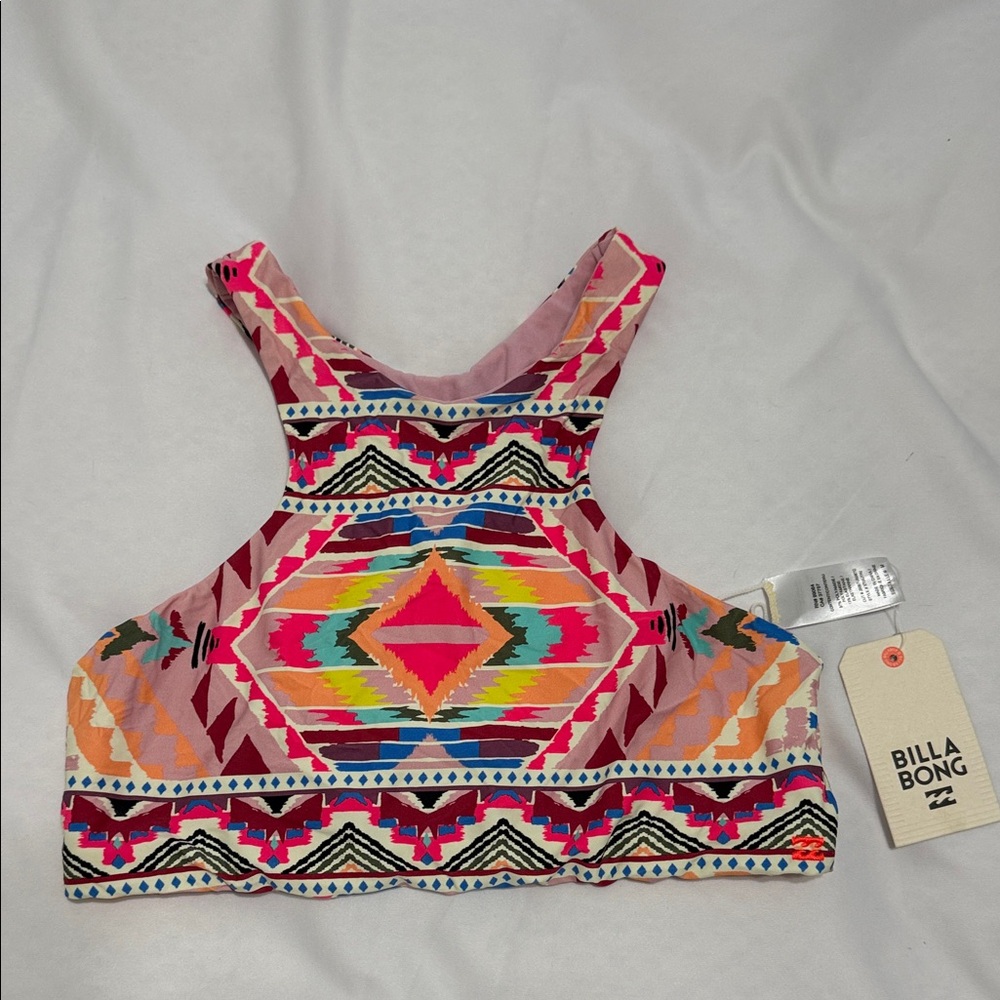 Billabong Colorful Tribal Print Crop Top
